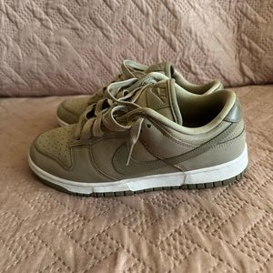 Nike olive dunk shoes